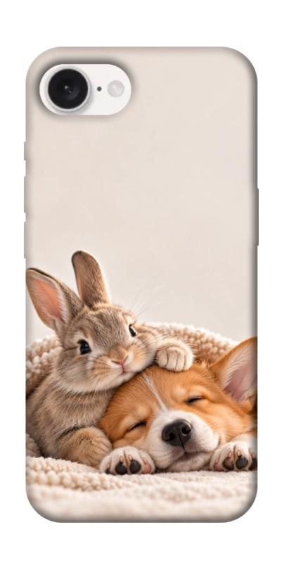 Чехол itsPrint Rabbit and corgi для Apple iPhone 16e (6.1"), armored, купить оптом с доставкой