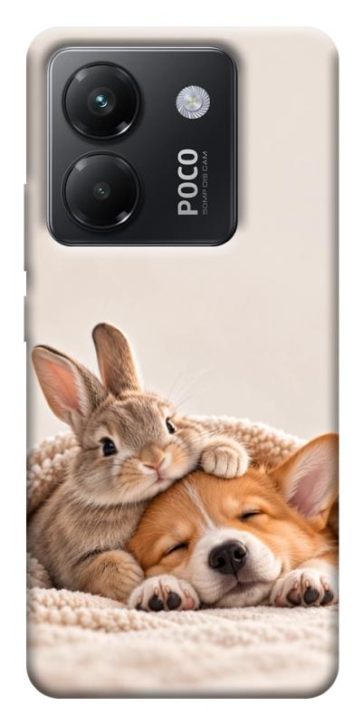 Чехол itsPrint Rabbit and corgi для Xiaomi Poco M7 Pro 5G, armored, купить оптом с доставкой