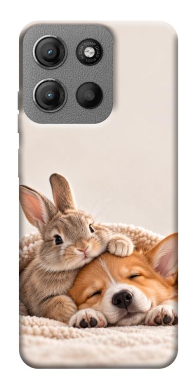 Чохол itsPrint Rabbit and corgi для Motorola Moto G15 4G, armored, купити оптом з доставкою