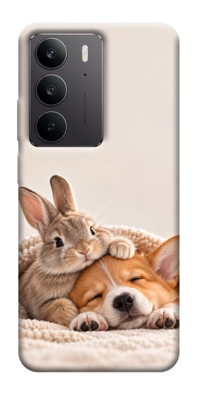 Чехол itsPrint Rabbit and corgi для Realme C75, armored, купить оптом с доставкой
