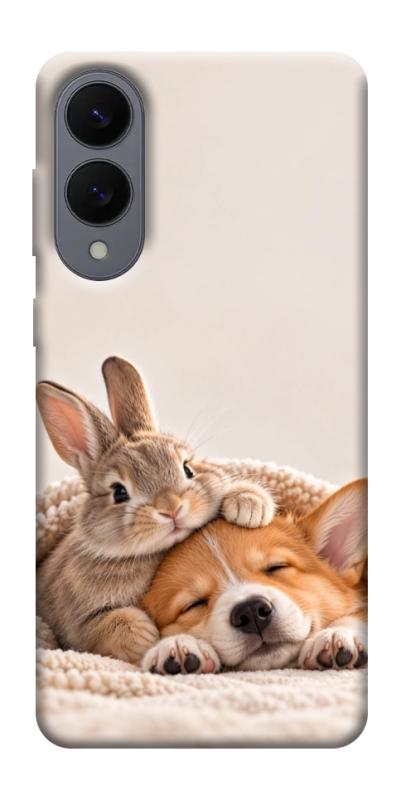 Чохол itsPrint Rabbit and corgi для Samsung Galaxy S25 Edge, armored, купити оптом з доставкою