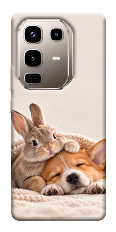 Чехол itsPrint Rabbit and corgi для Infinix Note 50 Pro 4G, armored, купить оптом с доставкой