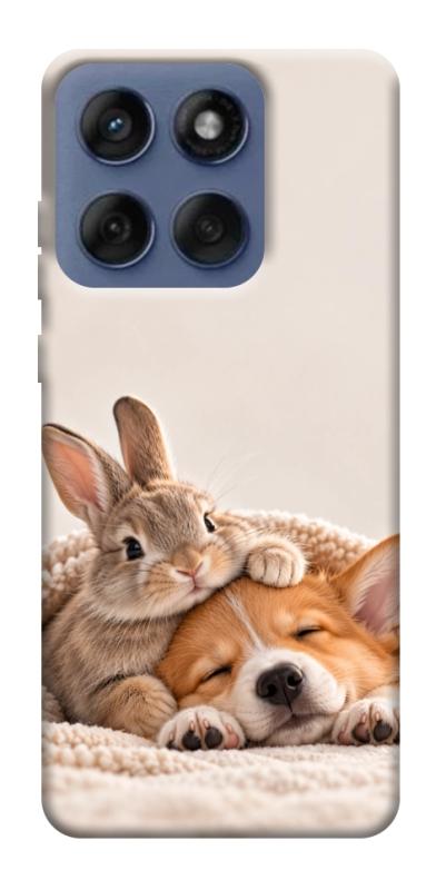 Чохол itsPrint Rabbit and corgi для Motorola Edge 60 Fusion, armored, купити оптом з доставкою