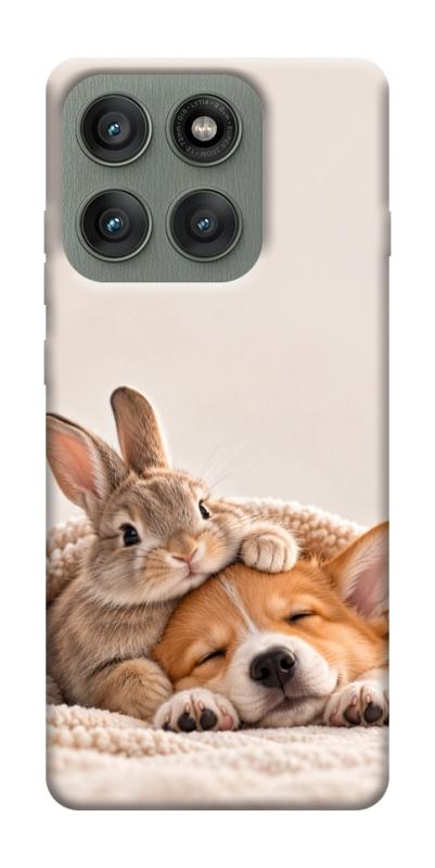 Чехол itsPrint Rabbit and corgi для Motorola Edge 60 Pro, armored, купить оптом с доставкой