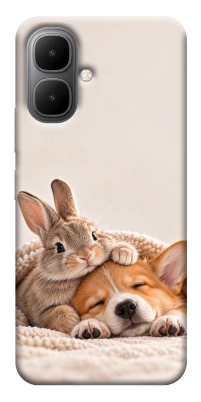 Чехол itsPrint Rabbit and corgi для Infinix Smart 10, armored, купить оптом с доставкой
