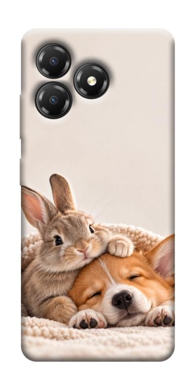 Чехол itsPrint Rabbit and corgi для ZTE Blade A36, armored, купить оптом с доставкой