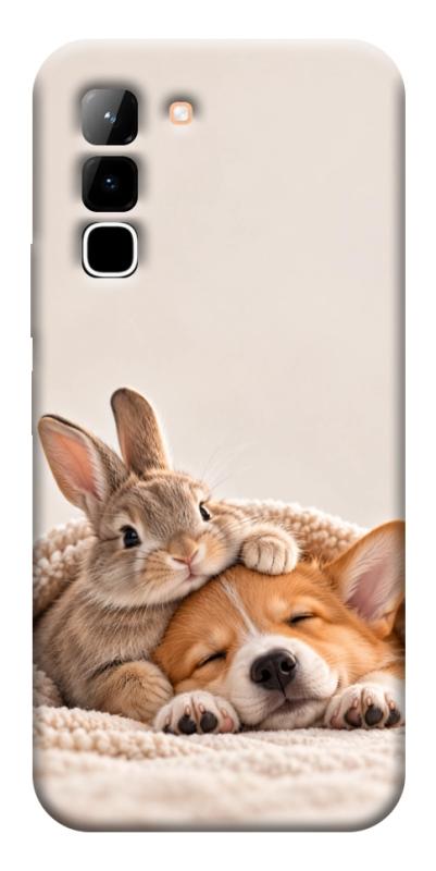 Чохол itsPrint Rabbit and corgi для Infinix Hot 70, armored, купити оптом з доставкою