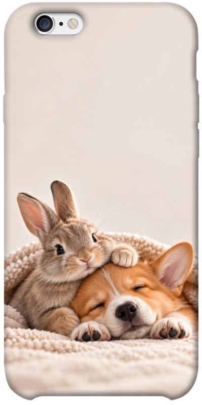 Чехол itsPrint Rabbit and corgi для Apple iPhone 6/6s plus (5.5"), armored, купить оптом с доставкой