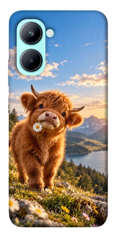 Чохол itsPrint Теля серед гір для Realme C33, armored, купити оптом з доставкою