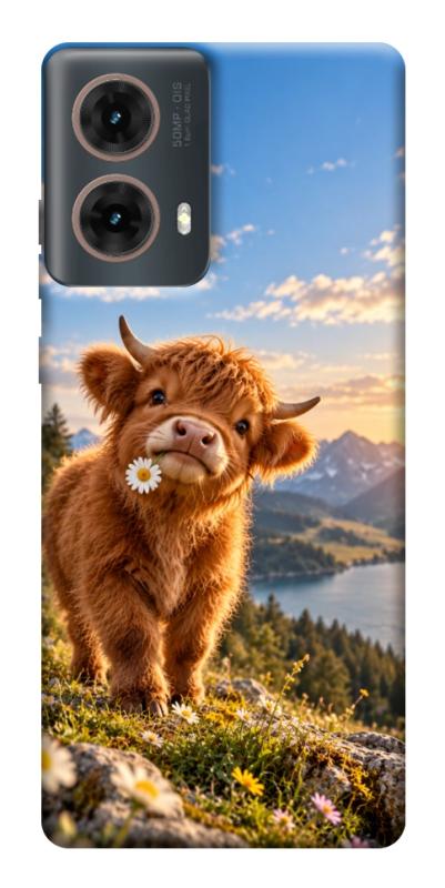 Чохол itsPrint Теля серед гір для Motorola Moto G85, armored, купити оптом з доставкою