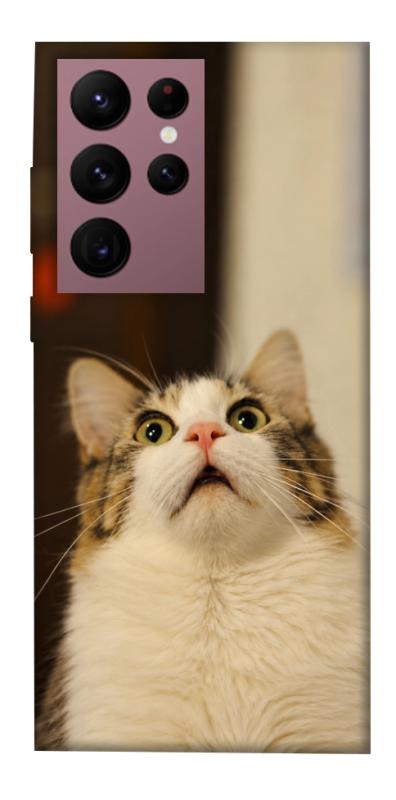 Чехол itsPrint Shocked Cat для Samsung Galaxy S22 Ultra, armored, купить оптом с доставкой