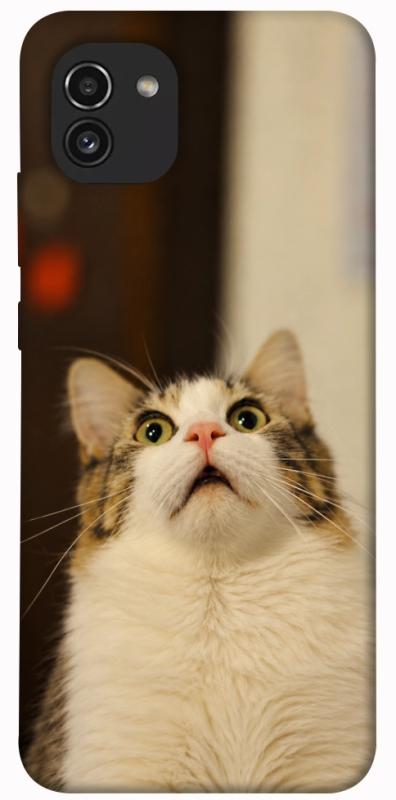 Чохол itsPrint Shocked Cat для Samsung Galaxy A03, armored, купити оптом з доставкою