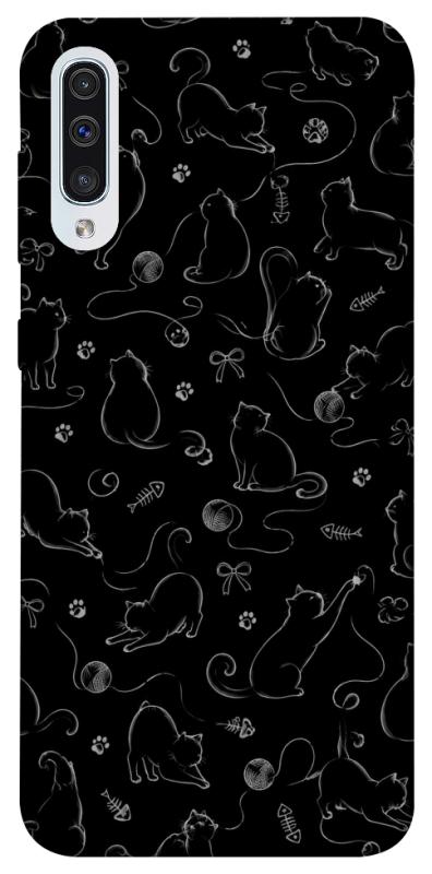 Чехол itsPrint Котячі силуети для Samsung Galaxy A50 (A505F) / A50s / A30s, armored, купить оптом с доставкой