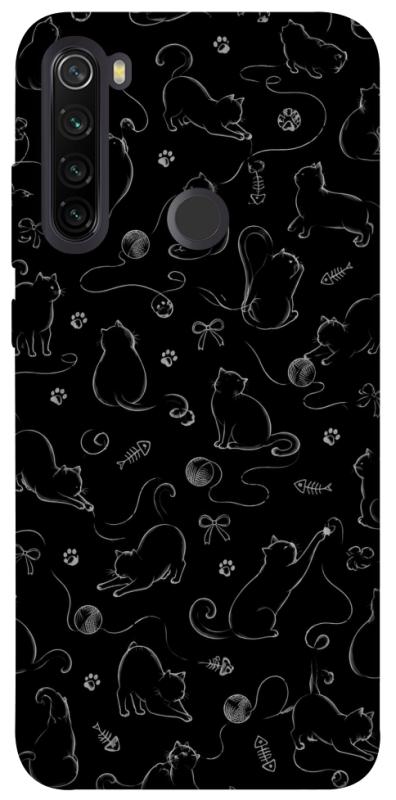 Чехол itsPrint Котячі силуети для Xiaomi Redmi Note 8T, armored, купить оптом с доставкой
