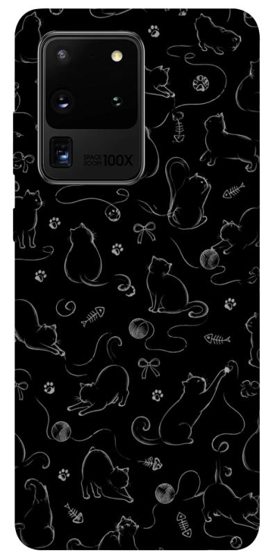 Чехол itsPrint Котячі силуети для Samsung Galaxy S20 Ultra, armored, купить оптом с доставкой