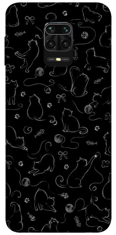 Чохол itsPrint Котячі силуети для Xiaomi Redmi Note 9s / Note 9 Pro / Note 9 Pro Max, armored, купити оптом з доставкою