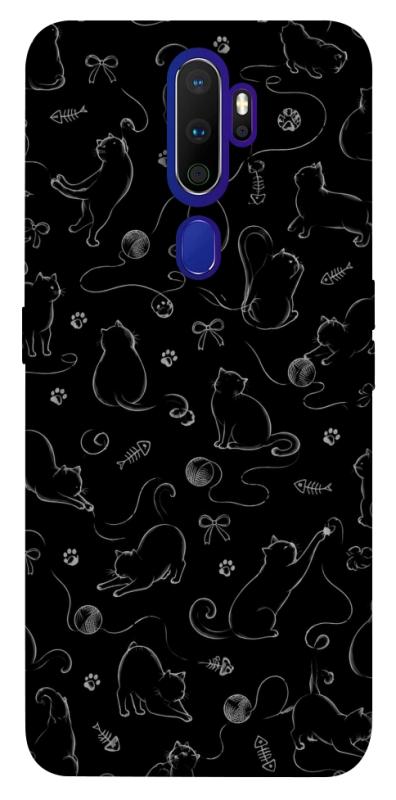 Чехол itsPrint Котячі силуети для Oppo A5 (2020) / Oppo A9 (2020), armored, купить оптом с доставкой