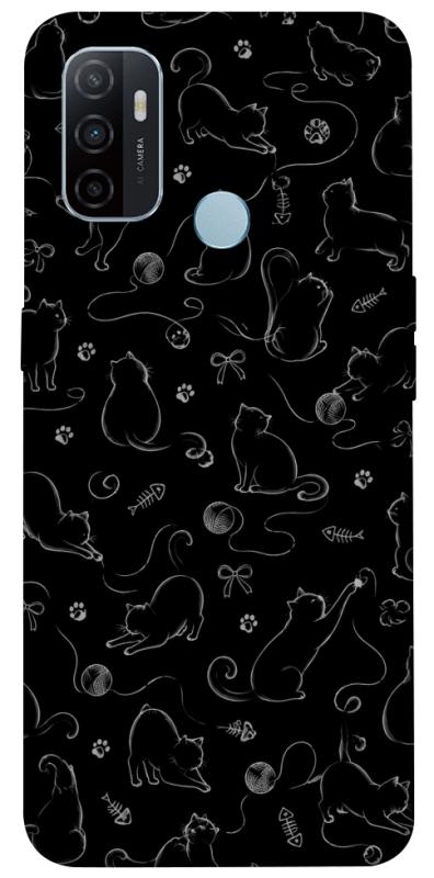 Чехол itsPrint Котячі силуети для Oppo A53 / A32 / A33, armored, купить оптом с доставкой