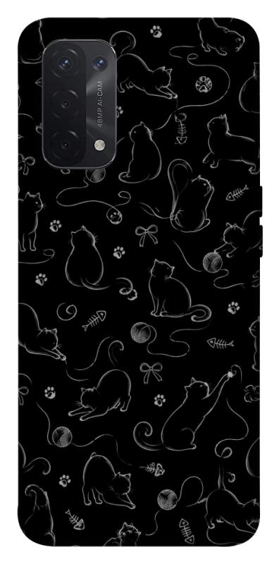 Чехол itsPrint Котячі силуети для Oppo A54 4G, armored, купить оптом с доставкой