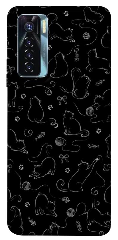 Чохол itsPrint Котячі силуети для TECNO Camon 17 Pro, armored, купити оптом з доставкою