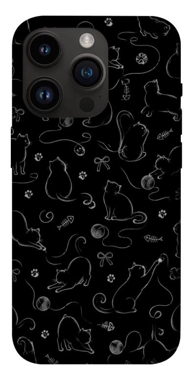 Чохол itsPrint Котячі силуети для Apple iPhone 14 Pro (6.1"), armored, купити оптом з доставкою