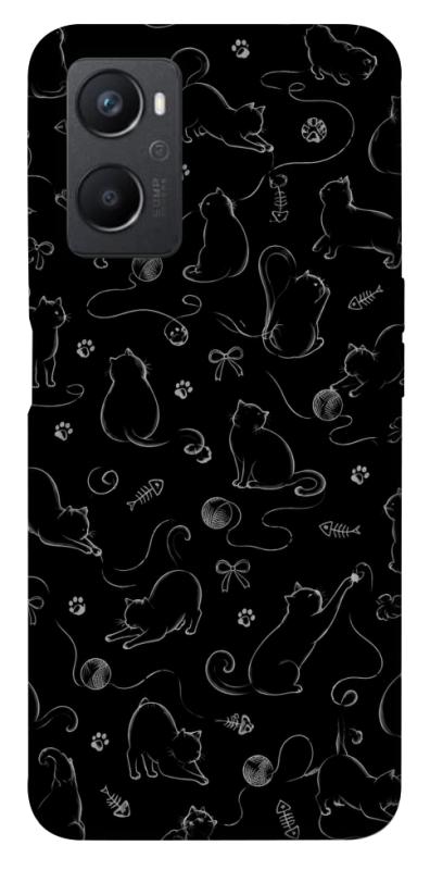 Чохол itsPrint Котячі силуети для Oppo A96, armored, купити оптом з доставкою