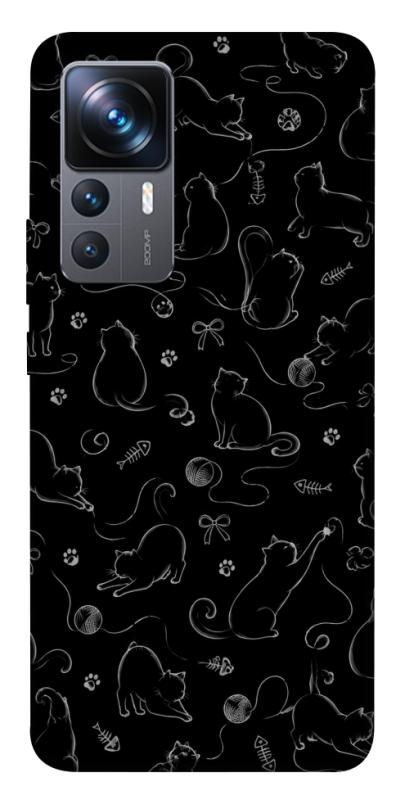 Чехол itsPrint Котячі силуети для Xiaomi 12T / 12T Pro, armored, купить оптом с доставкой