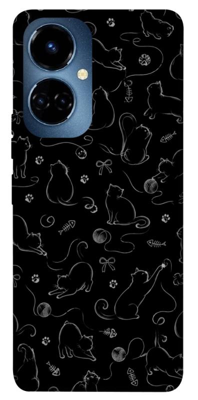 Чехол itsPrint Котячі силуети для TECNO Camon 19 (CI6n) / 19 Pro (CI8n), armored, купить оптом с доставкой