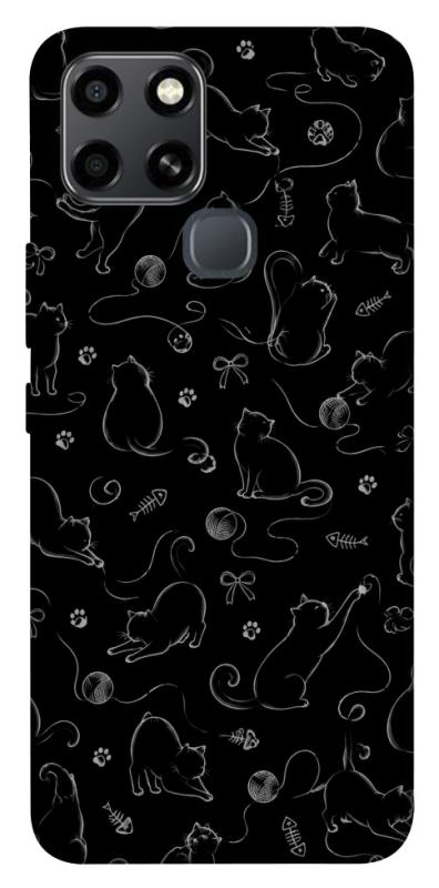 Чехол itsPrint Котячі силуети для Infinix Smart 6, armored, купить оптом с доставкой