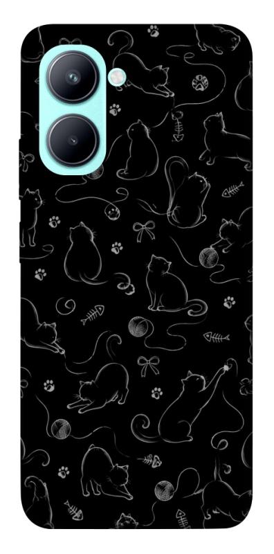 Чохол itsPrint Котячі силуети для Realme C33, armored, купити оптом з доставкою