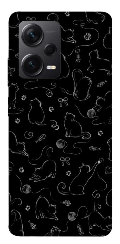 Чохол itsPrint Котячі силуети для Xiaomi Redmi Note 12 Pro+ 5G, armored, купити оптом з доставкою