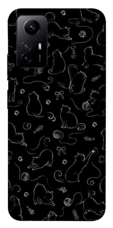 Чохол itsPrint Котячі силуети для Xiaomi Redmi Note 12S, armored, купити оптом з доставкою