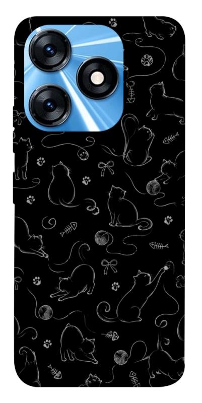 Чохол itsPrint Котячі силуети для TECNO Spark 10 Pro, armored, купити оптом з доставкою