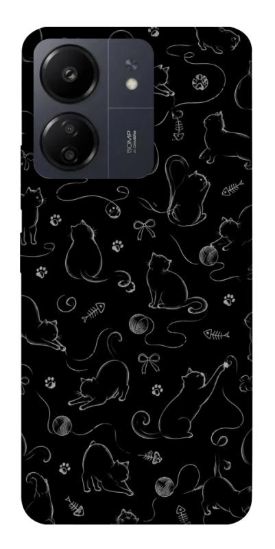 Чехол itsPrint Котячі силуети для Xiaomi Redmi 13C, armored, купить оптом с доставкой