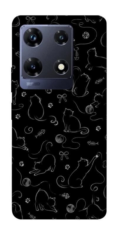 Чохол itsPrint Котячі силуети для Infinix Note 30 Pro, armored, купити оптом з доставкою