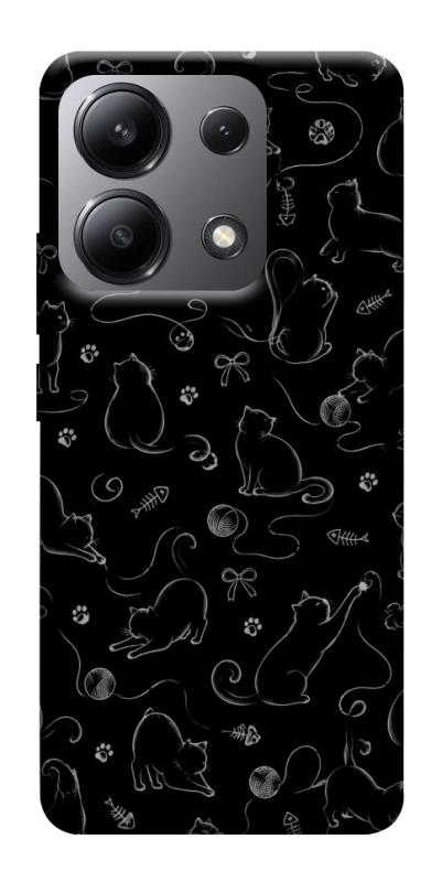 Чохол itsPrint Котячі силуети для Xiaomi Redmi Note 13 4G, armored, купити оптом з доставкою