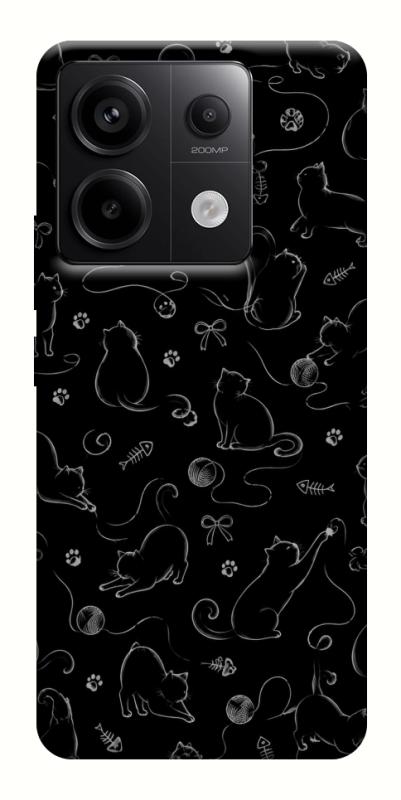 Чохол itsPrint Котячі силуети для Xiaomi Redmi Note 13 Pro 4G, armored, купити оптом з доставкою