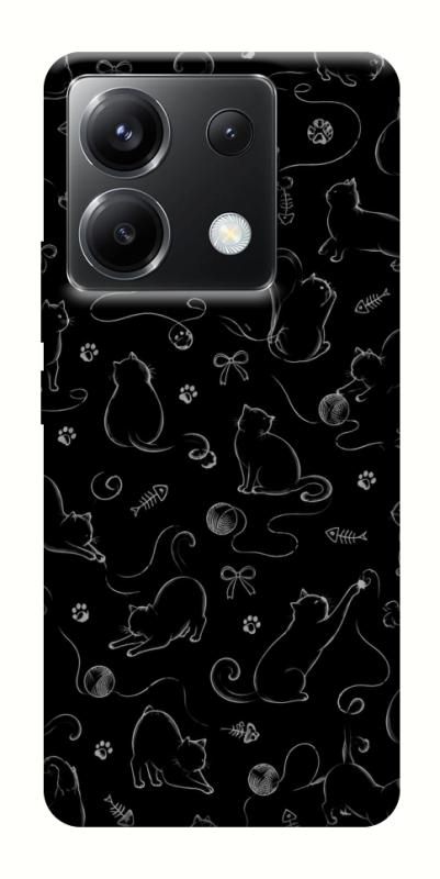 Чехол itsPrint Котячі силуети для Xiaomi Poco X6, armored, купить оптом с доставкой
