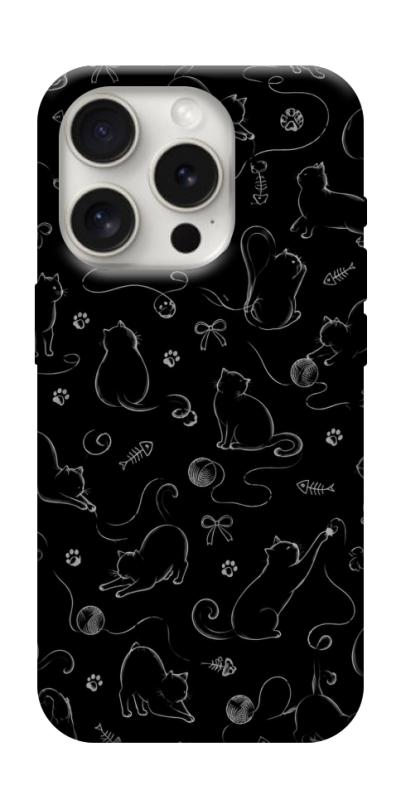 Чохол itsPrint Котячі силуети для Apple iPhone 16 Pro Max (6.9"), armored, купити оптом з доставкою