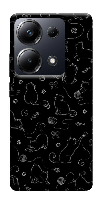 Чехол itsPrint Котячі силуети для Xiaomi Redmi 13 4G / Poco M6 4G, armored, купить оптом с доставкой