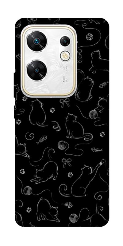 Чехол itsPrint Котячі силуети для Infinix Zero 30 4G, armored, купить оптом с доставкой