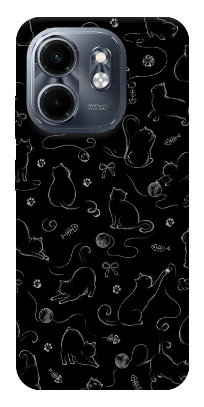Чохол itsPrint Котячі силуети для Infinix Smart 9 4G / Hot 50i, armored, купити оптом з доставкою