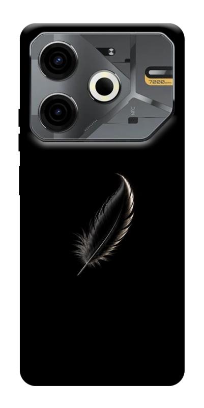 Чехол itsPrint Чорне перо для TECNO Pova 6 Neo (LI6), armored, купить оптом с доставкой