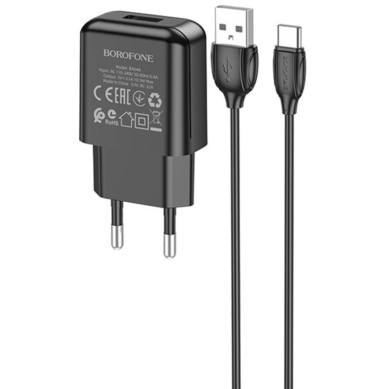 МЗП Borofone BA64A Single port + Type-C дивитися фото №1
