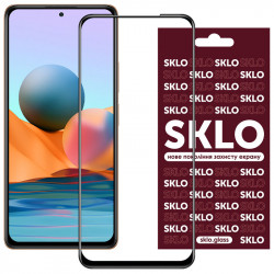 Захисне скло SKLO 3D (full glue) для Xiaomi Redmi Note 10 / Note 10s / Poco M5s