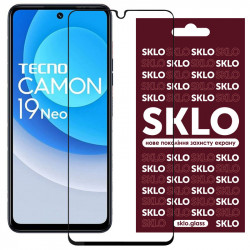 Захисне скло SKLO 3D (full glue) для TECNO Camon 19 (CI6n) / 19 Pro (CI8n)