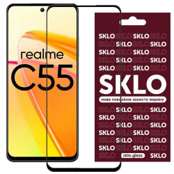 Захисне скло SKLO 3D (full glue) для Realme C55