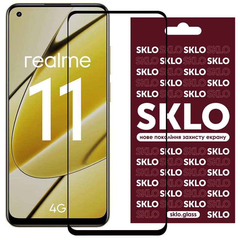 Защитное стекло SKLO 3D для Realme 11 4G, Закаленное стекло, купить оптом с доставкой