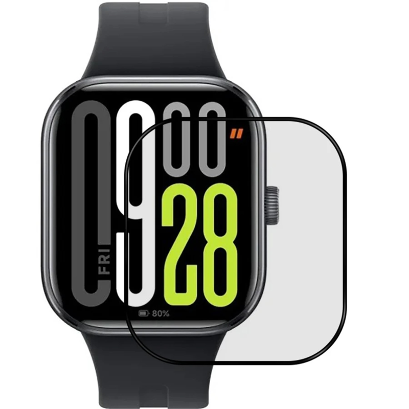 Полимерная пленка 3D (full glue) (тех.пак) для Xiaomi Watch 5, Черный, Бронированная пленка, купить оптом с доставкой