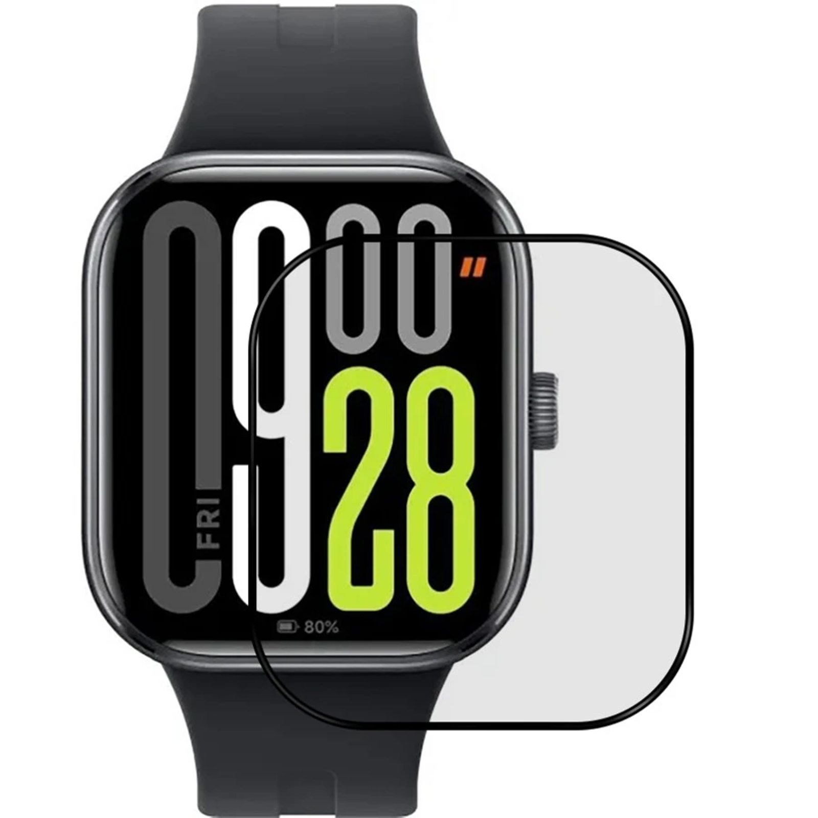 Полимерная пленка 3D (full glue) (тех.пак) для Xiaomi Watch 5, Черный, Бронированная пленка, купить оптом с доставкой
